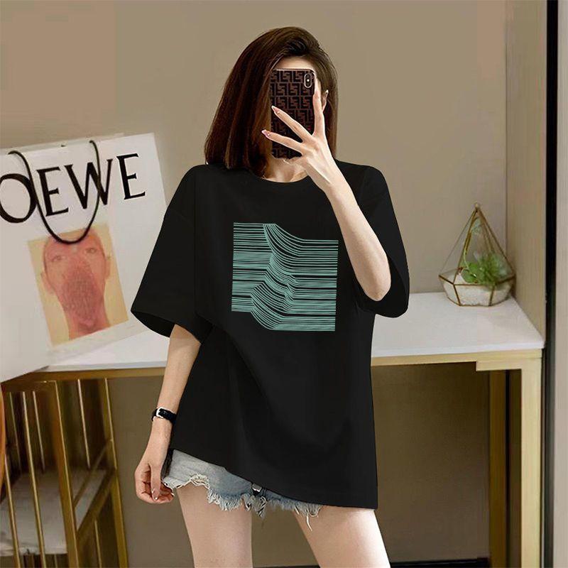 Product Introduction of Áo Thun Ngắn Tay Dễ Phối Đồ 100%, Dành Cho Nữ, Hàng Mới Về Mùa Hè 2024, Phong Cách Hàn Quốc, Ngoại Cỡ, Dáng Rộng Vừa Vặn, In Hình, Áo Dài Trung Bình 13
