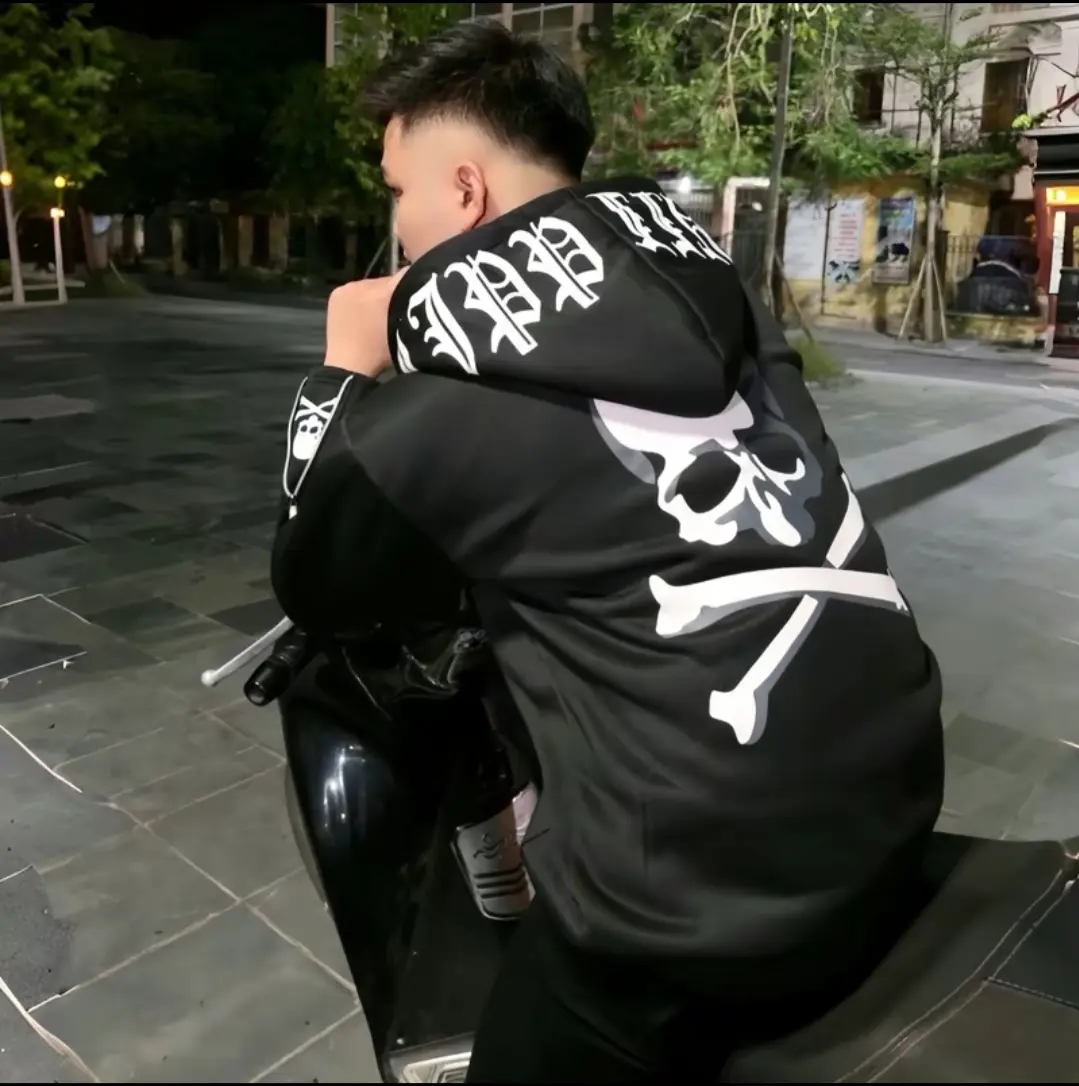 Áo khoác hoodie Philip in 5D phối khóa ống tay hot trend cho nam - Menswear