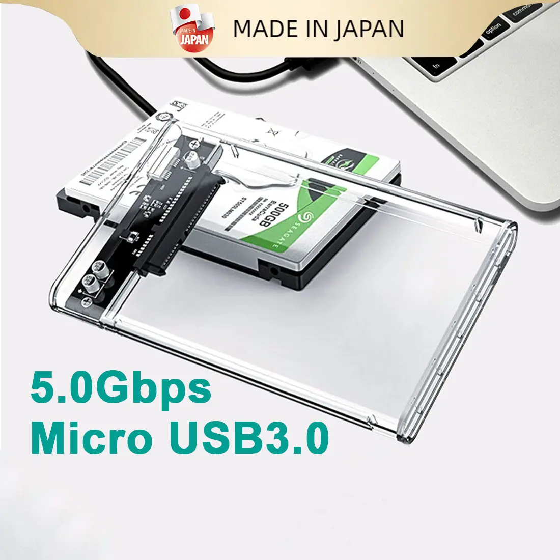 กล่องใส่ HDD กล่องใส่ฮาร์ดดิสก์แบบใส USB 3.0 SATA 2.5 กล่องใส่ฮาร์ดดิส ส่งถ่ายข้อมูลได้รวดเร็ว กล่องใส Harddisk SSD 2.5 inch USB3.0 แรง