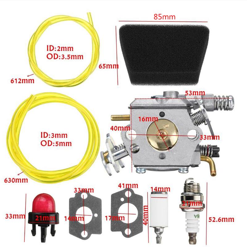 Product Introduction of Carburetor Carb Kit 545081885 for Poulan 1950 2050 2150 2375  WT 891 662 Chainsaw Replacement Parts 0