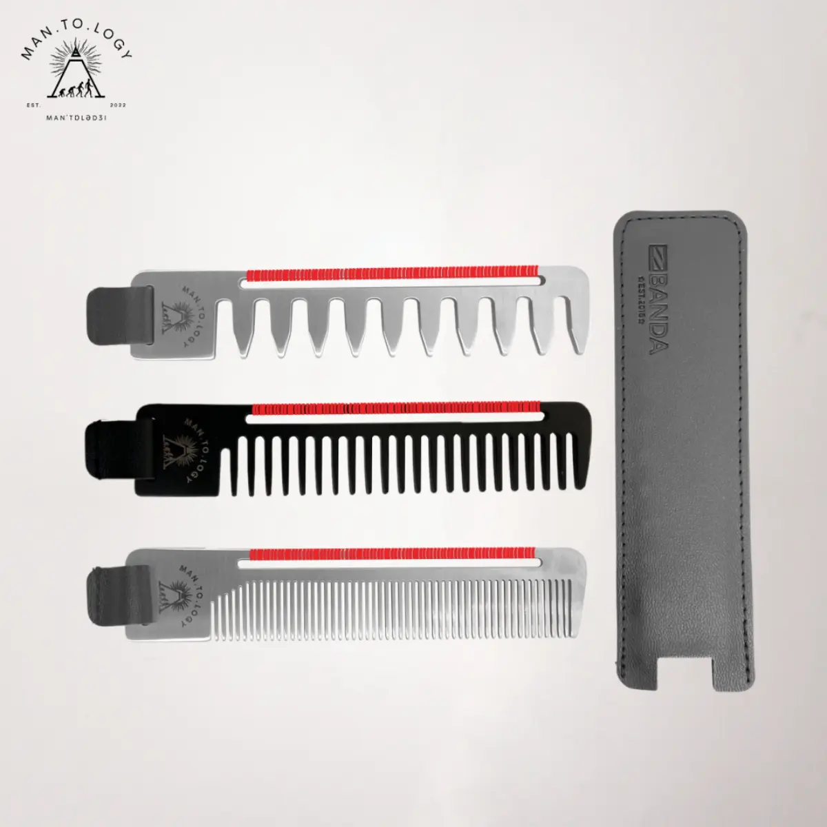 The Loki Steel Pocket Comb / Sisir by MANTOLOGY x BANDA BRUSHES