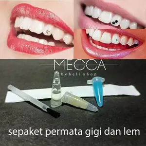 Manik-manik gigi dan lem kuat dan praktis