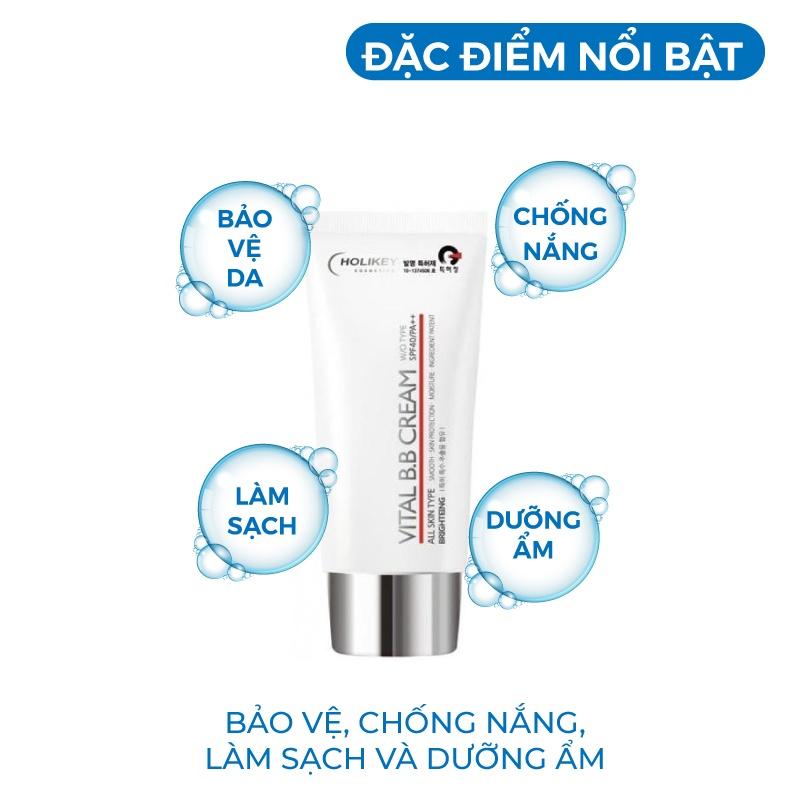 Kem nền trang điểm, Kem trang điểm chống nắng Holikey Vital BB Cream Hàn Quốc SPF /40 PA 50ml 3