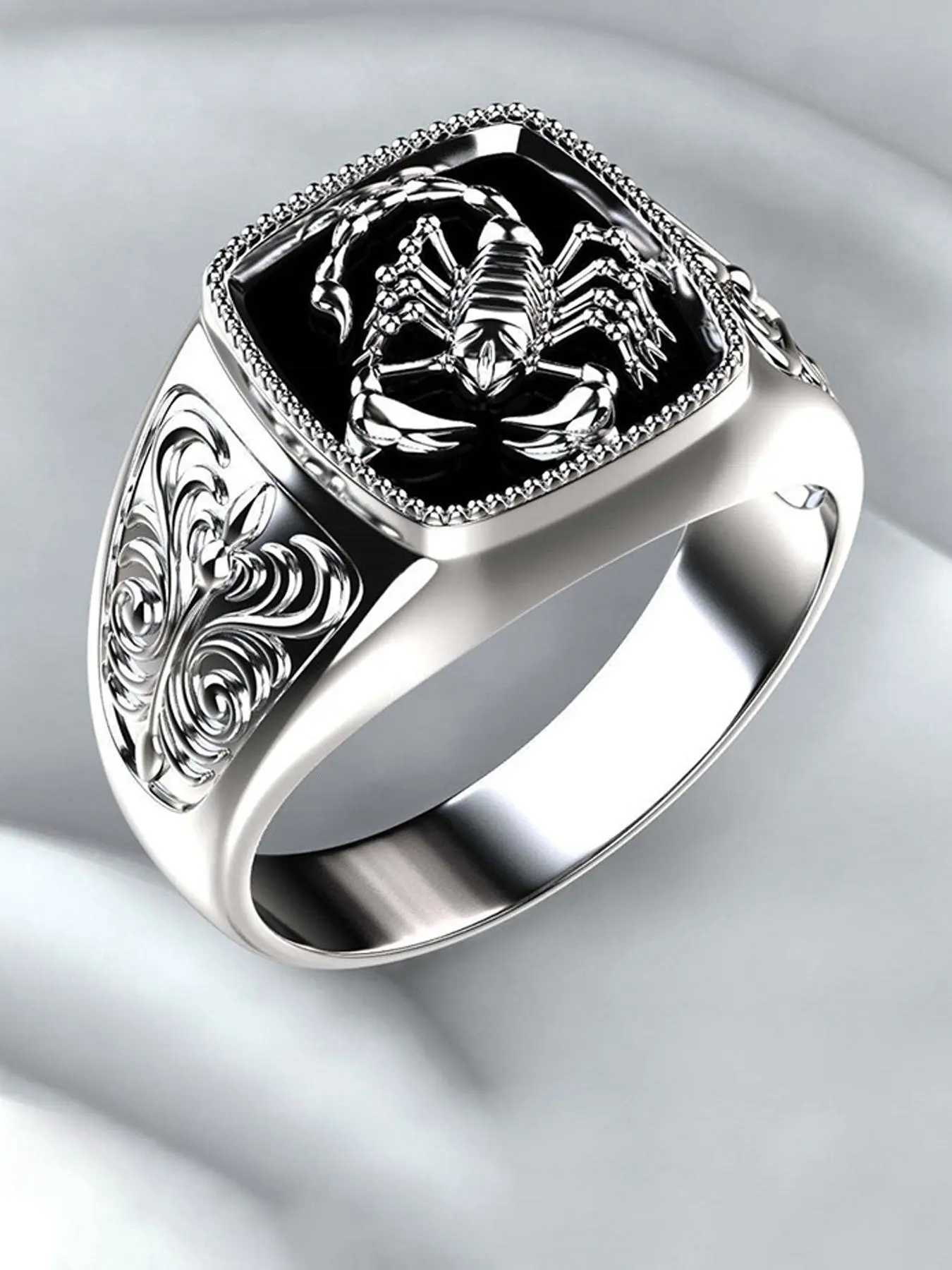 Street Style Scorpion Design Ring, Fashion Accessories for Men, Trendy All-match & Exquisite Jewelry for Birthday Gift