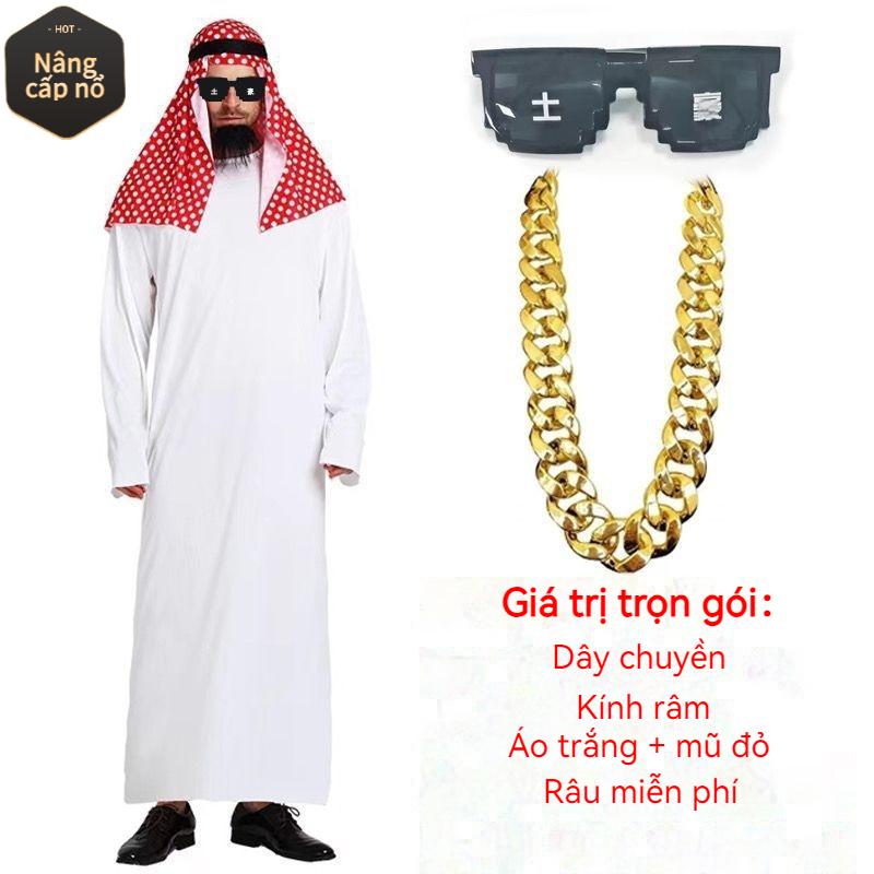 Bộ trang phục Halloween Giáng sinh Bộ trang phục Hoàng tử Ả Rập nhập vai Trang phục biểu diễn tiệc cưới Bộ vest nam Chất liệu Polyester Quần áo nam Số lượng 1 Quần áo nam Hải quân