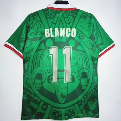 Red Mexico Soccer Jersey 1998 Mexico Home World Cup 98 HERNANDEZ