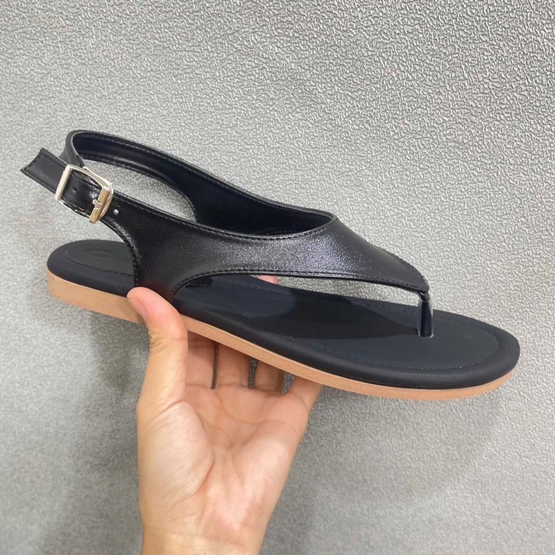 Dép Lê Mũi Tròn Quai Sandanl Kẹp Đế TPR Dẻo siêu Chống Trơn Trượt Hàng hottrend. GiàY DéP Nữ Shoes Quai Hậu Hoa sandal thấp cho giày đẹp 3