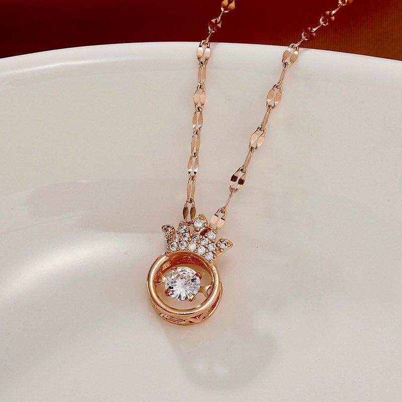 Product Introduction of Kalung Titanium Liontin Mahkota Fashion Cewek Korea Anti Karat Selamanya Jewellery Emas 39