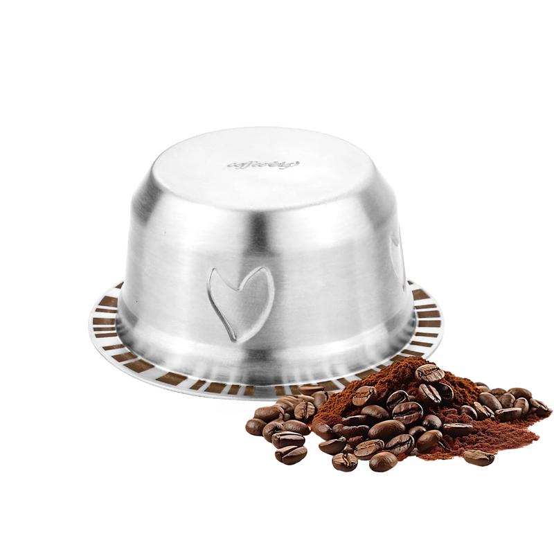 Reusable Pods For Nespresso Vertuo Machine Stainless Steel Refillable Coffee Capsule Set 3