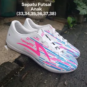 Sepatu Futsal Anak 33 s/d 38 LS Rebon Putih Ping