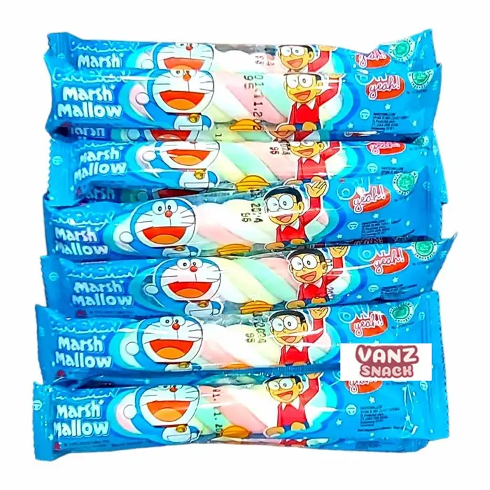 Marshmallow Kepang Doraemon Marshmellow - Netto 20 pcs x 7 gr