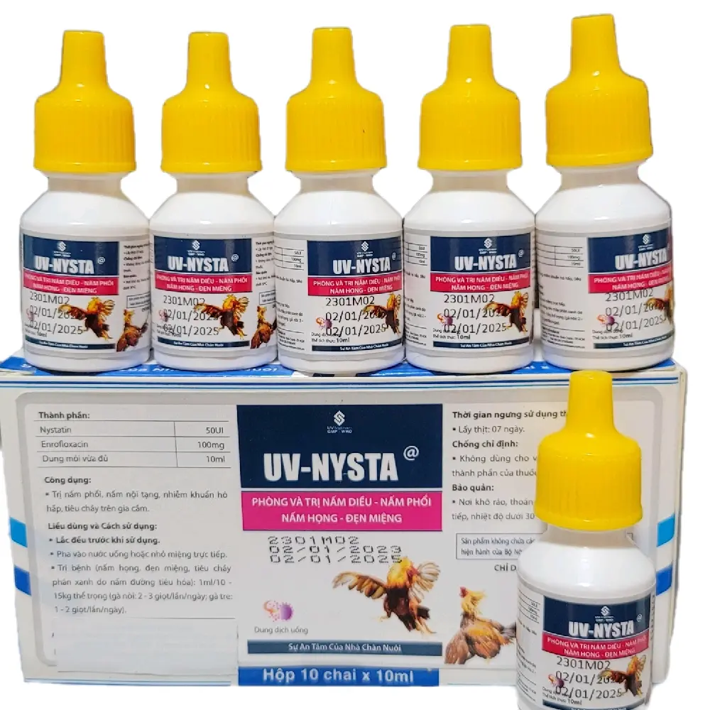 Lọ Nysta 10ml Chuyên Nấm Diều, Nấm Phổi, Nấm Họng, Đẹn Miệng Ở Thú Cưng