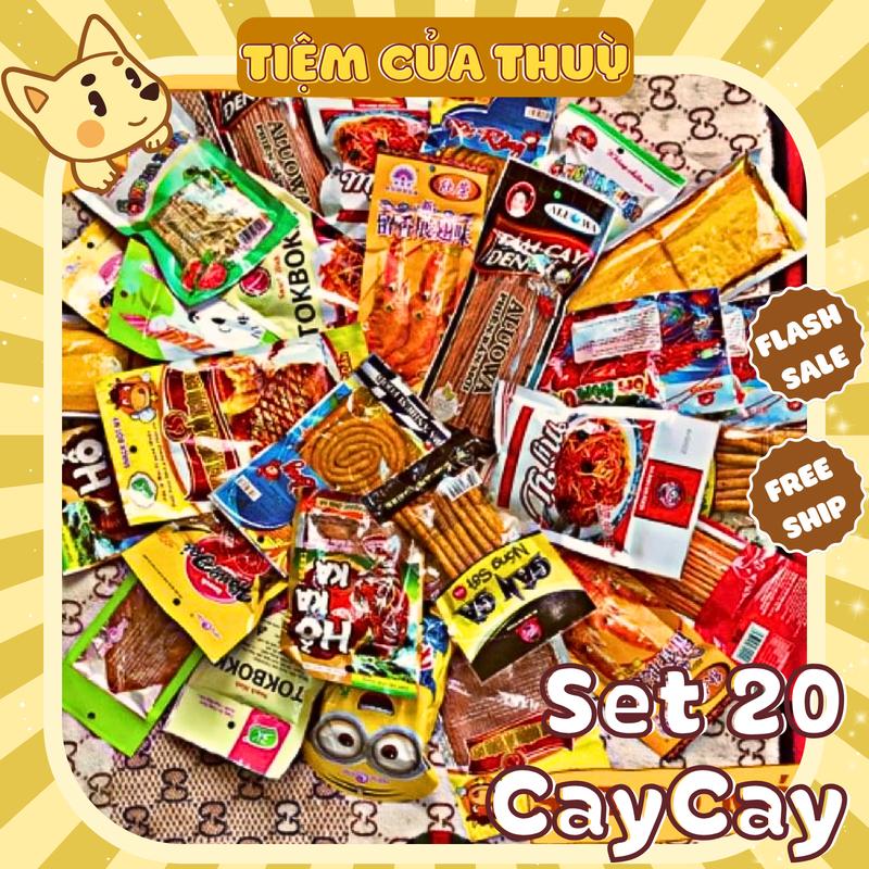 COMBO Đồ ăn vặt CAY SIÊU HOT đồ 1k TIỆM CỔNG TRƯỜNG 20 Gói , Tiệm ăn vặt Thuỳ Bùi