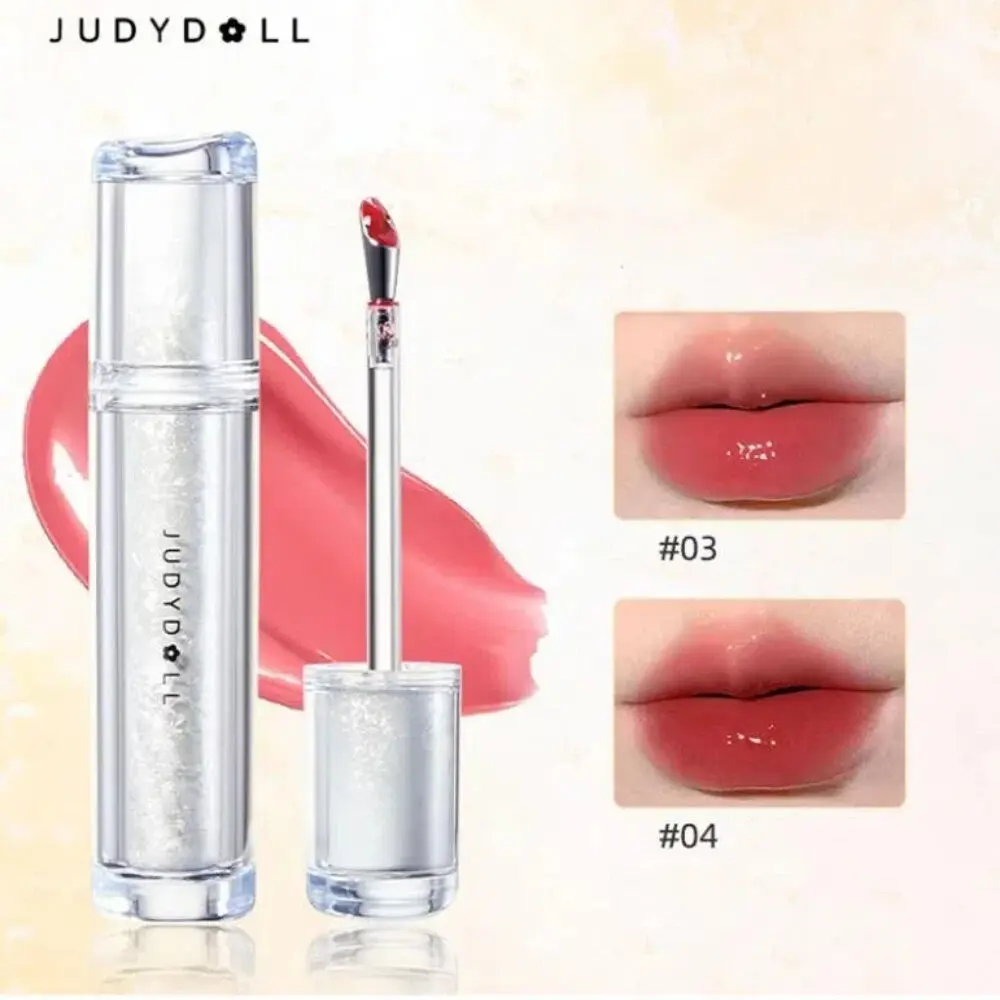 Son Kem Sắt Đá, Judydoll, Không dính cốc, Sáng Bóng Gương, Kem Dưỡng Môi Nước, Đầu Cọ Kim Loại, Mỹ Phẩm Trang Điểm, Son Môi Cosmetic