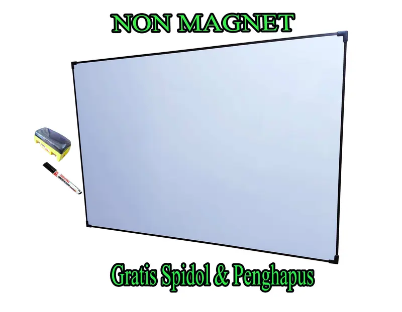 papan tulis white board 90x120 cm Plastik whiteboard  fox 1