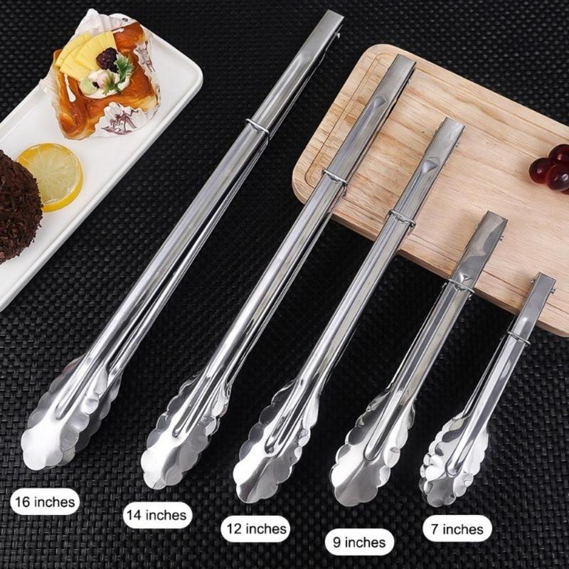 Kẹp Thịt, Dụng Cụ Nhà Bếp, Chất Liệu Thép Không Gỉ, Thích Hợp Nấu Ăn Và BBQ, Chịu Nhiệt, Cho Bánh Mì Và Salad, Kẹp Thực Phẩm, Kẹp Nướng Nướng, Dụng Cụ Nướng Thịt Chống Trượt, Dụng Cụ Nướng Thịt 8