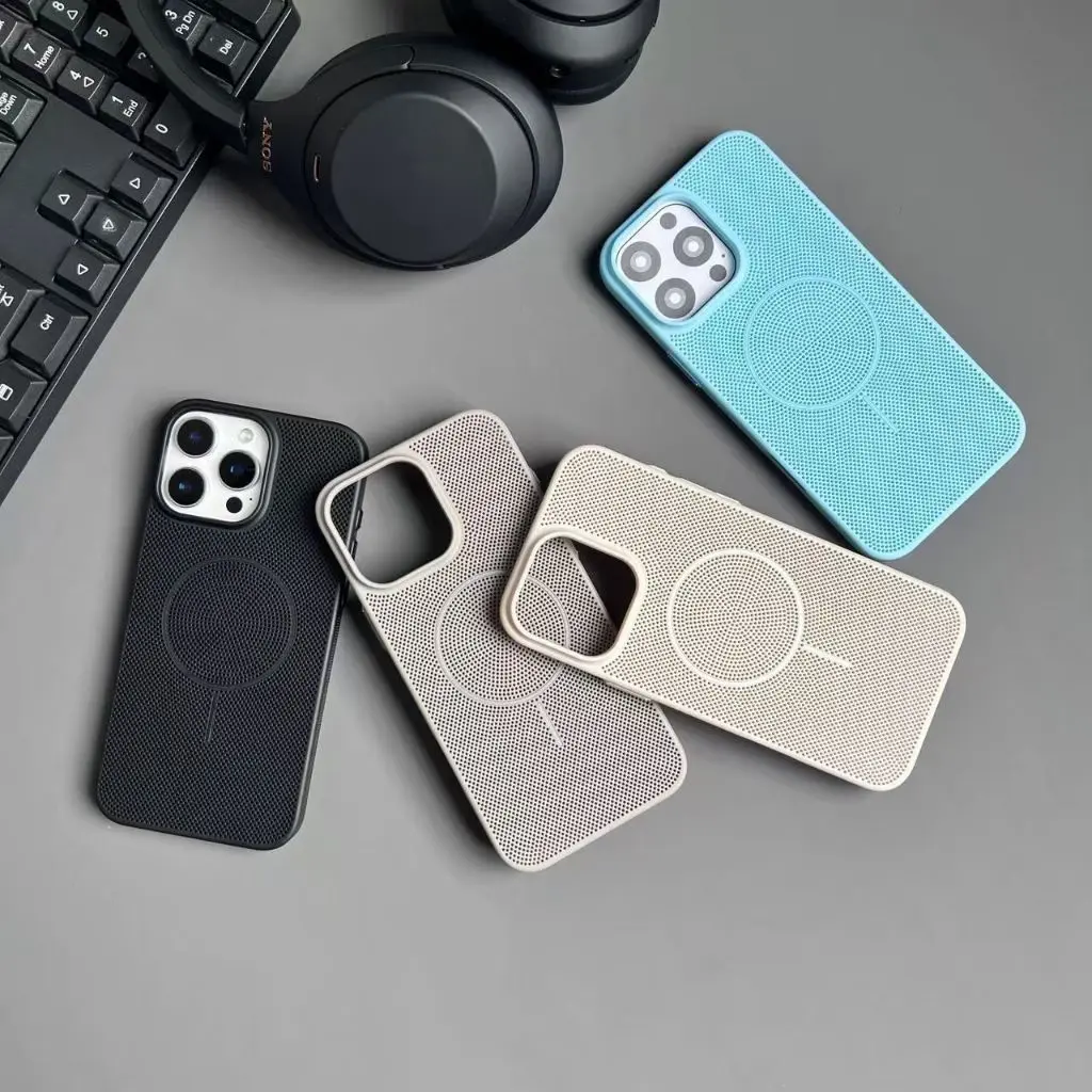 Case Slim Fit Casing Anti Heat Magsafe For iP 11 12 13 14 15 16 17 Pro Max 15 Plus 16 Plus 17 Air