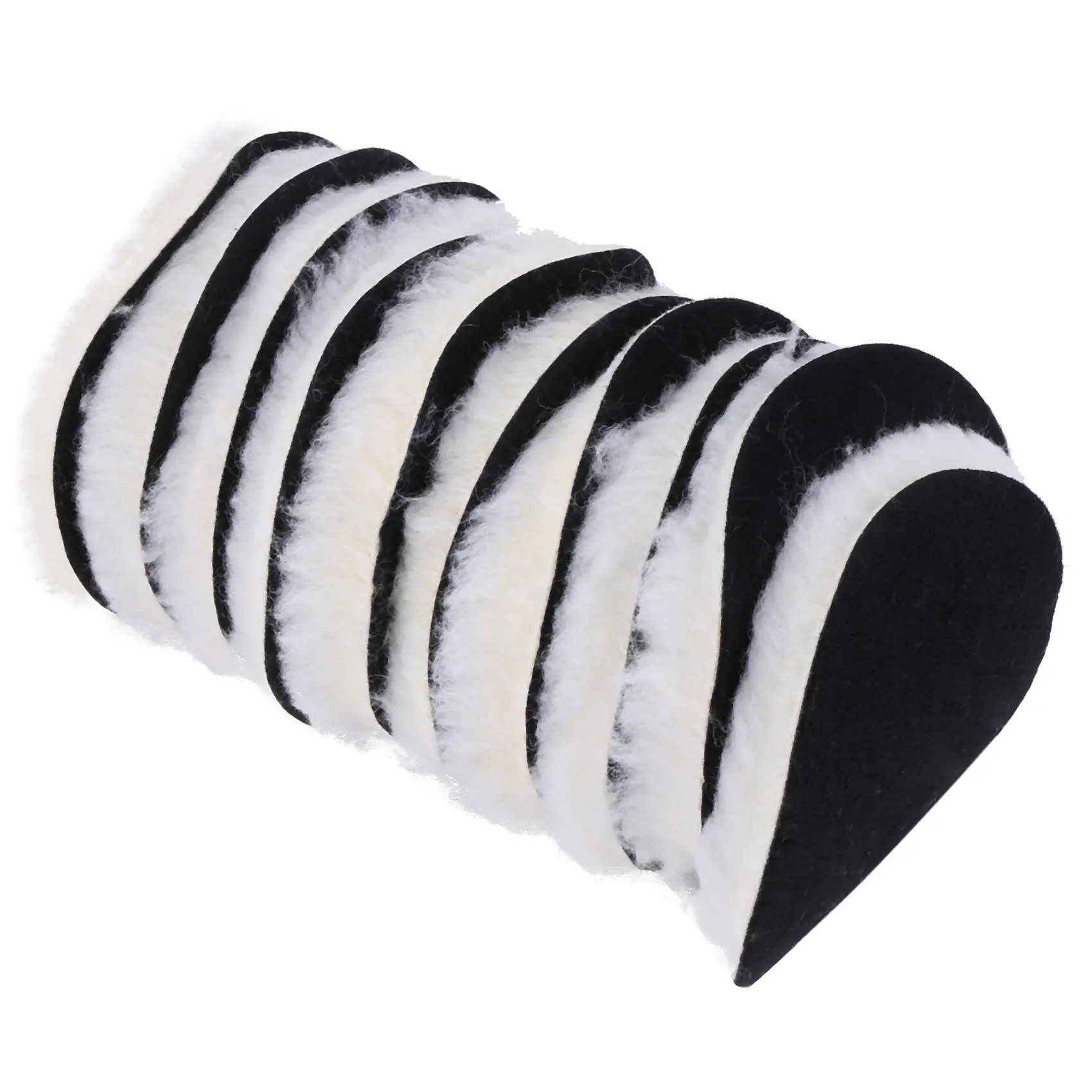 Overseas shipping 10 Pcs 125 Mm Car Polishing Pad 5 Inch Inch Polish Waxing Pads Wool Polisher Bonnet Car Paint Care Wool Polishing Pad