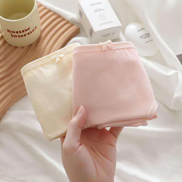 Đồ Lót Cotton, Đáy Quần Kháng Khuẩn Cotton Cho Nữ, Màu Trơn Đơn Giản, Thoải Mái Và Thoáng Khí, Quần Lót Cạp Thường 3