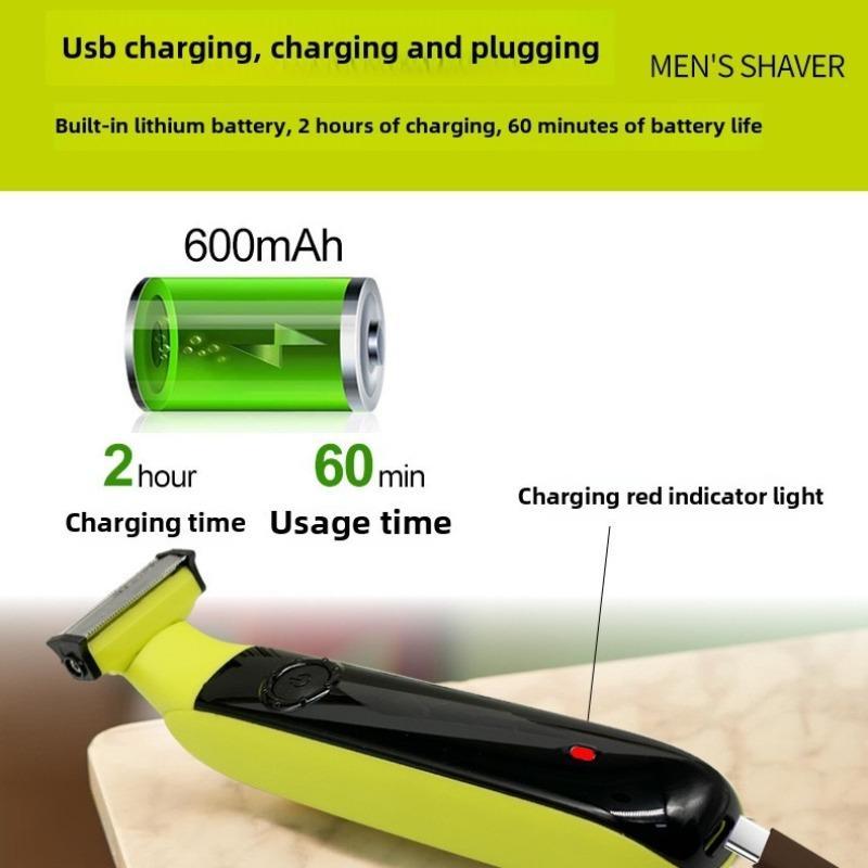 Product Introduction of Electric Beard Trimmer, Rechargeable Beard Shaver, Double-sided Blade Shaving Razor, Personal Care Appliances for Men Hair Cutting Machines 5