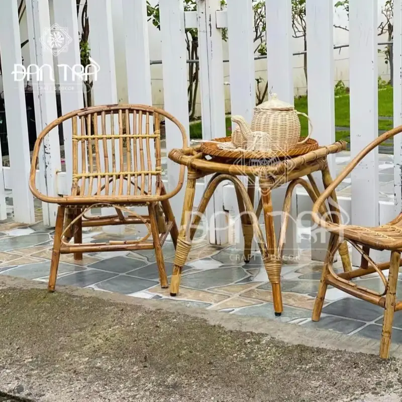 Ghế mây sò mini loại thường, ghế mây nhỏ cafe cóc vỉa hè, ghế mây trẻ em - Mây tre Đan Trà 2