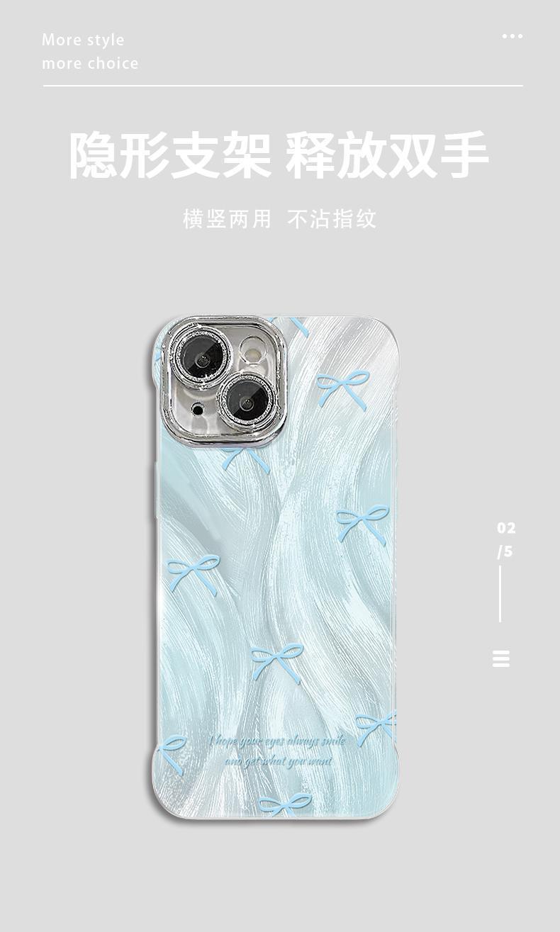 Product Introduction of For iPhone IP11 Pro Max IP12 IP13 IP14 plus Shockproof High-End Mirror Phone Case IP12 Pro IP15 Pro Max IP13 Pro IP11 Beautiful Female Bow Phone Case Protective Smartphone Cellphone Cover Protector Protection Screen Protector 1