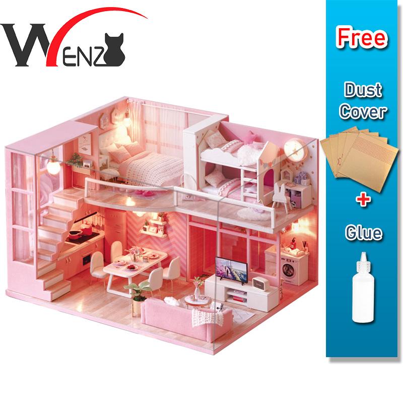 WENZ Dream Angel Rumah Anak Patung Mini DIY dengan Lampu LED - TikTok ...