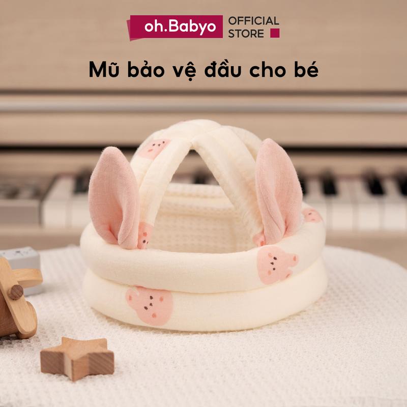 Mũ Nón Bảo Hiểm Tập Đi Tập Bò Cho Bé ohBabyo Bảo Vệ Đầu An Toàn Chống Va Đập Cho Trẻ Sơ Sinh Kem