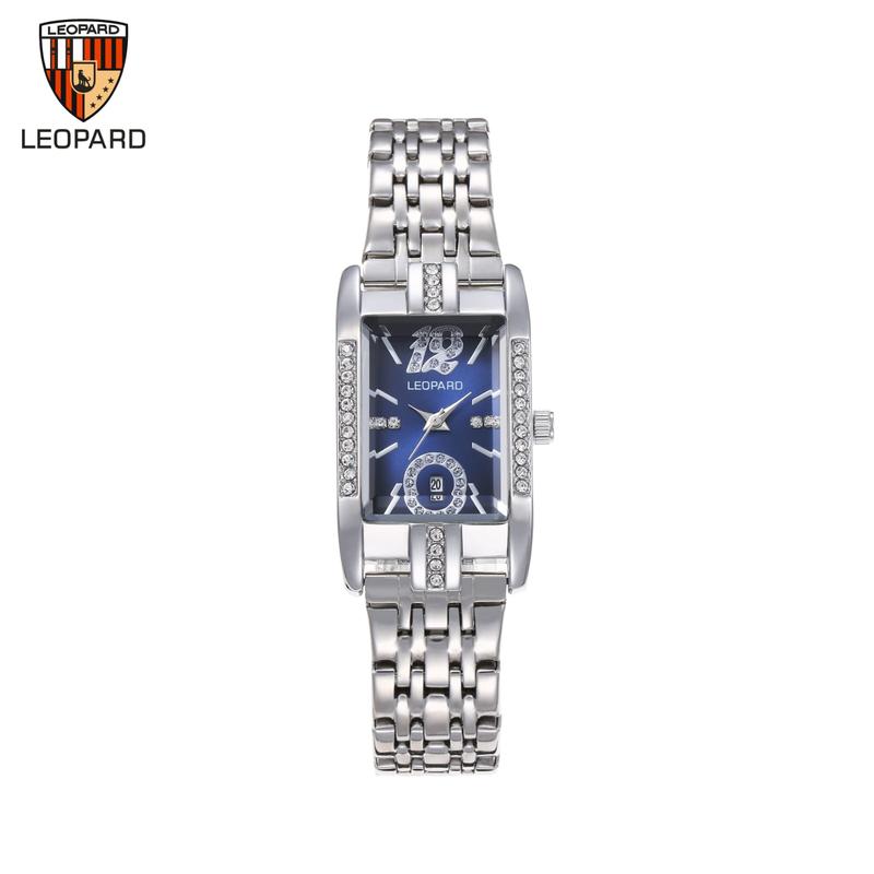 JAM TANGAN LEOPARD 3327 WANITA ORIGINAL TANGGAL AKTIF RANTAI STAINLESS LENGKAP BOX Watches 4
