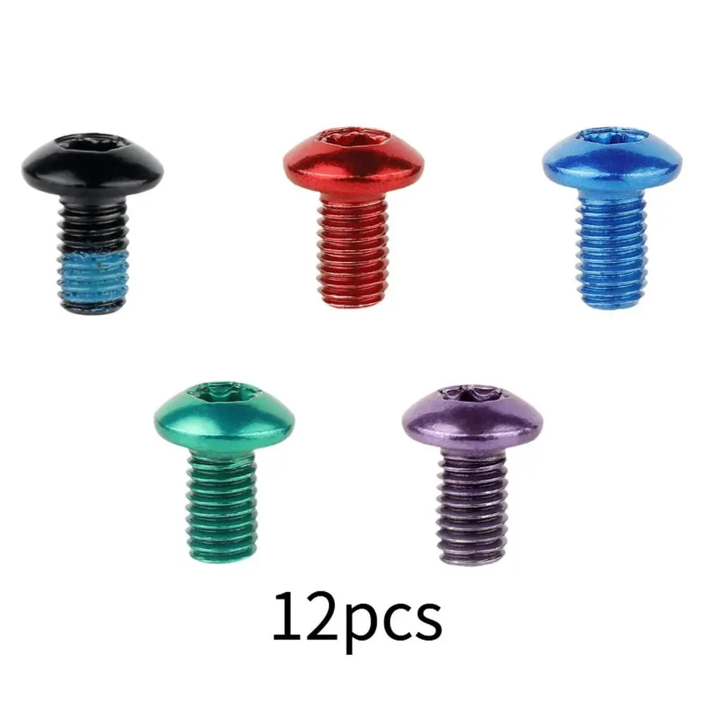 12Pcs Bike Disc Brake Rotor Bolts Fixing Non Slip Portable Biking T25 Screws