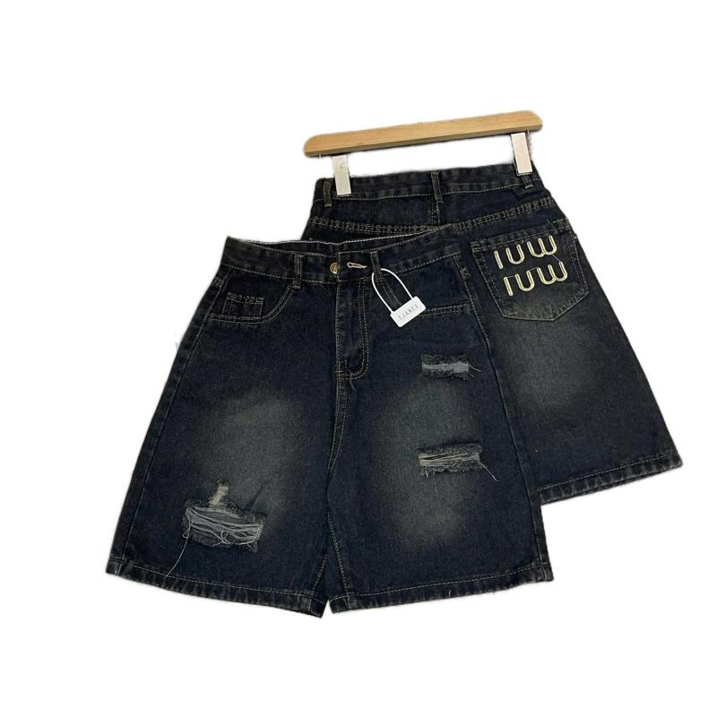 Quần ngố bò nữ cạp cao túi thêu ,Quần Short  Jeans Rách -Xanh Đậm- Xanh Nhạt (size S M L XL 2XL 3XL)  Women 0