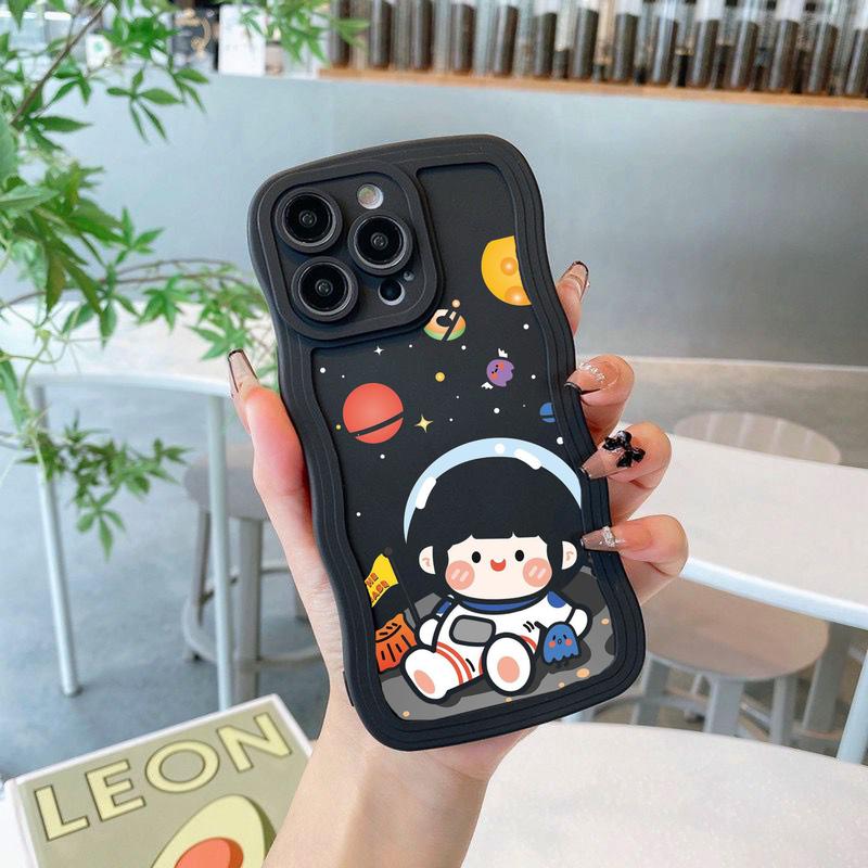 {GM-03} Softcase Gelombang Hitam Kamera Protect For O*po V*vo S*msung Iph*ne R*alme X*aomi I*finix - Case Gelombang Motif - Case Aesthetic - Case Lucu - Softcase Lentur - Pelindung Hp - Case Murah Casing Silikon 1