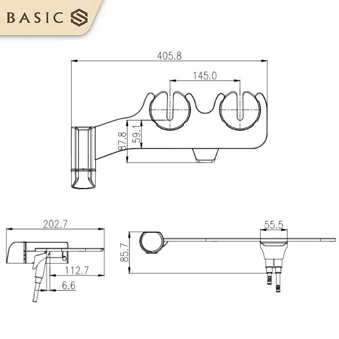 Vòi rửa không dùng điện BP-560 chất liệu ABS cao cấp, thiết kế hiện đại 3