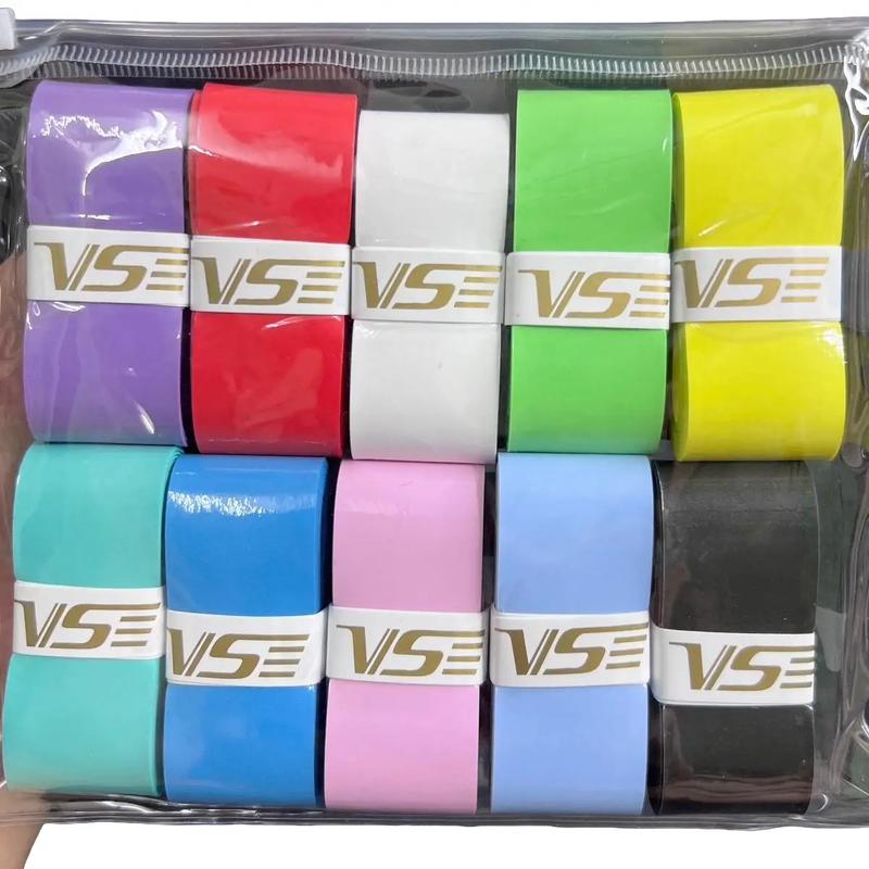 Quấn Cán Nội Địa Trung V.S Loại Không Vân Chiều Dài 1200mm Dạng Vỉ 10 Chiếc Độ Đàn Hồi Cao Thấm Hút Cao Dùng Cho Vợt Cầu Lông Tennis Câu Cá Tay Xe Đạp Sport Nam Nữ