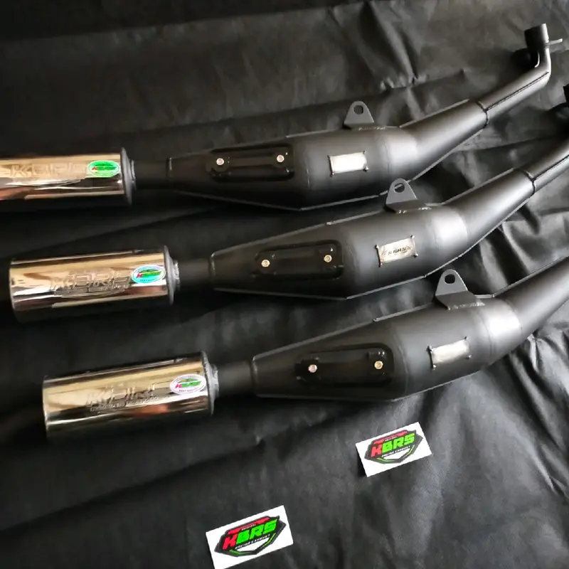 KNALPOT FIZR PERUT HITAM TAMENG FULL MODEL AHM BY KBRS RACING EXHAUST Motorcycle 4