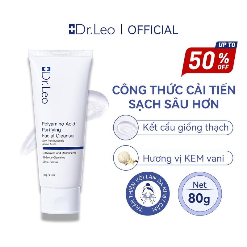 Dr.Leo Amino Acids Sữa Rửa Mặt Làm Sạch Sâu 80g Centella Asiatica Chăm Sóc Da Kiểm Soát Dầu Làm Sạch Mụn Dầu Den Lỗ Chân Lông Skincare Làm Đẹp Da