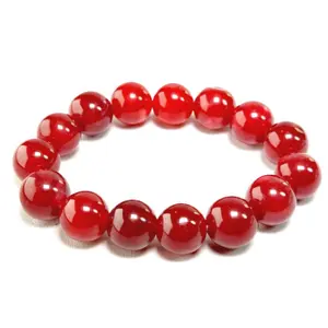GELANG TANGAN BATU MERAH RUBI 13MM PRIA WANITA