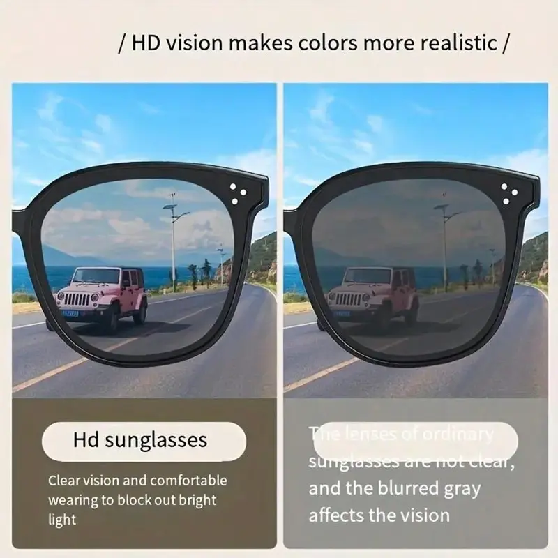 Large Frame Sunglasses, UV Sunglasses for Men & Women, Blush Yellow Glasses, Fashionable Cycling Ski Glasses, Fishing Glasses, Fashion Goggles 3