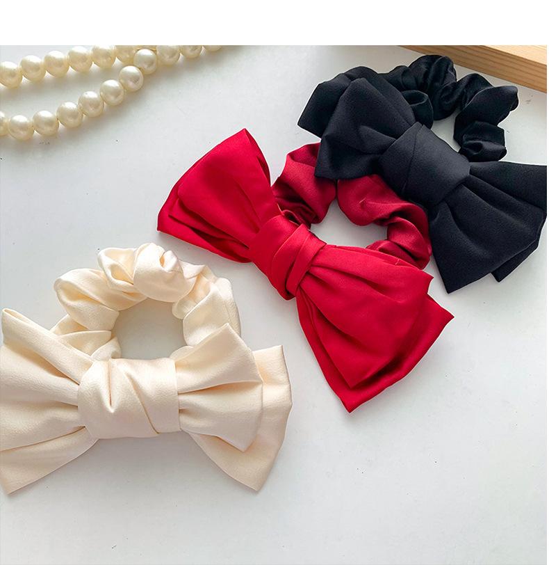Product Introduction of Minimalist Bowknot Hair Ring High Elasticity Does Not Hurt Hair Low-Key Elegant Hair Accessories Suitable for Office Dating 5