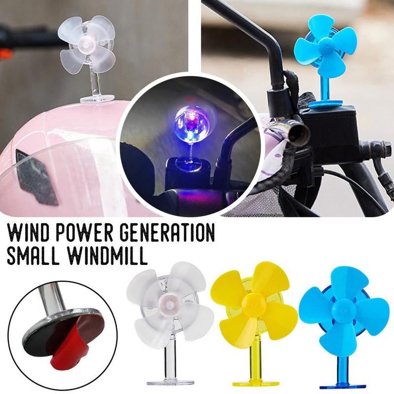 Product Introduction of Electric Bike Motorcycle Decoration Wind Energy Luminous Small Windmill And Bicycle Car Wind Power Small Fan Decoration Ornaments 15