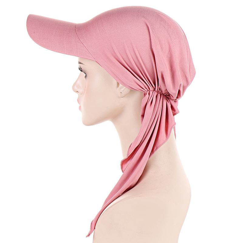 Product Introduction of Women's Cap Solid Color Headscarf Muslim Multicolor Hijab Baseball Cap Classic Turban Hat Fashion Women Outdoor Islamic Instant Hijabs Caps Sun Hats 40