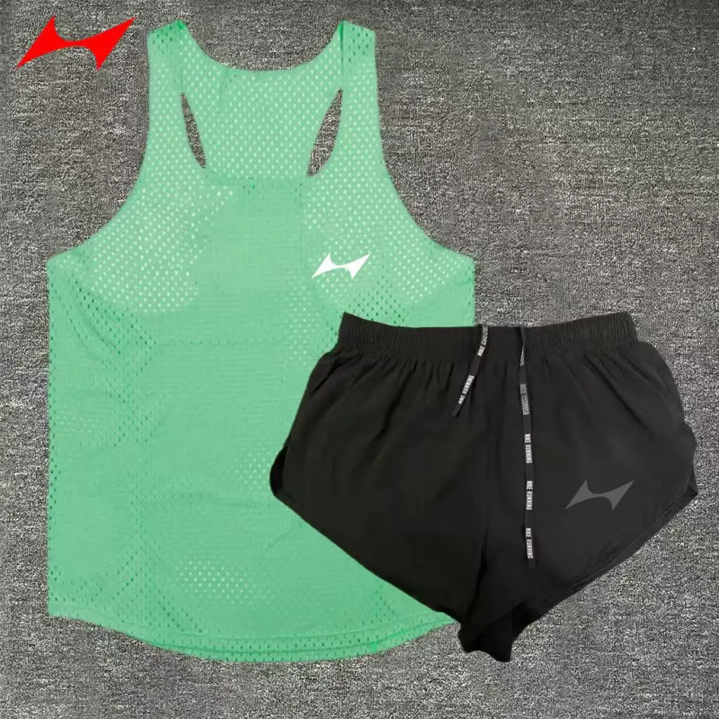Áo Vest Thể Thao, Dành Cho Nam Và Nữ, Thích Hợp Cho Các Môn Thể Thao Đường Trường, Marathon, Chạy Bộ Và Tập Luyện, Không Tay, Ba Điểm, Bộ Đồ Thi Đấu
