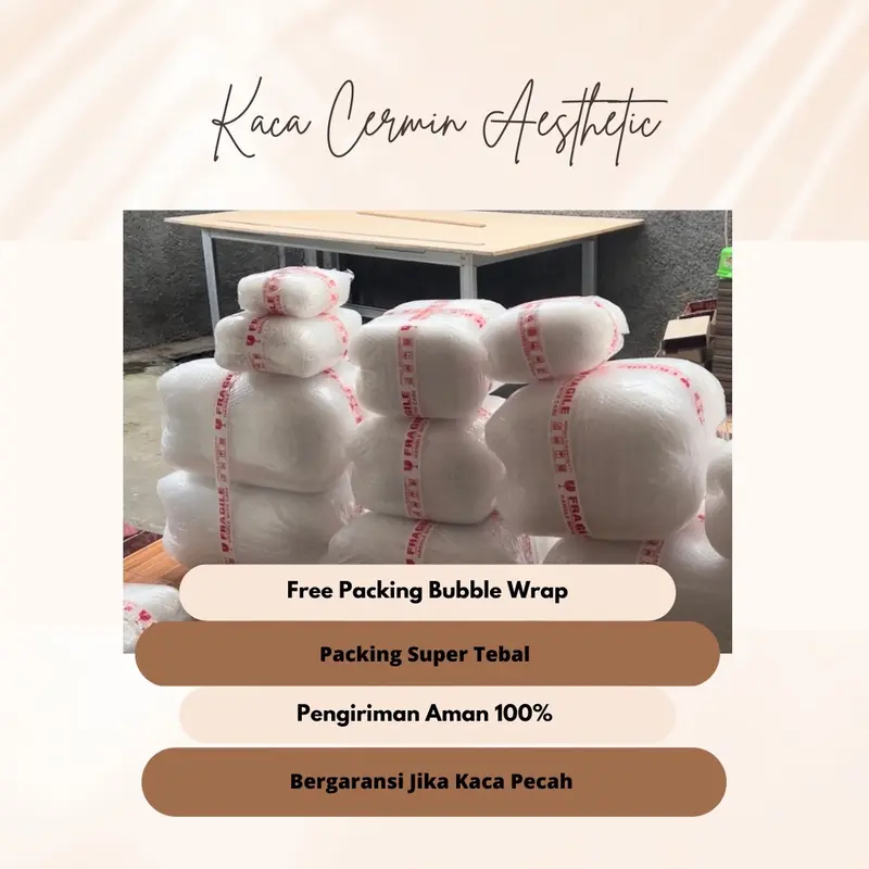 Dekorasi 8 Buah Kaca Cermin Asli 100% 24CM X 24CM Termurah COD/Kaca Cermin Hiasan Dinding Rumah Minimalis 1