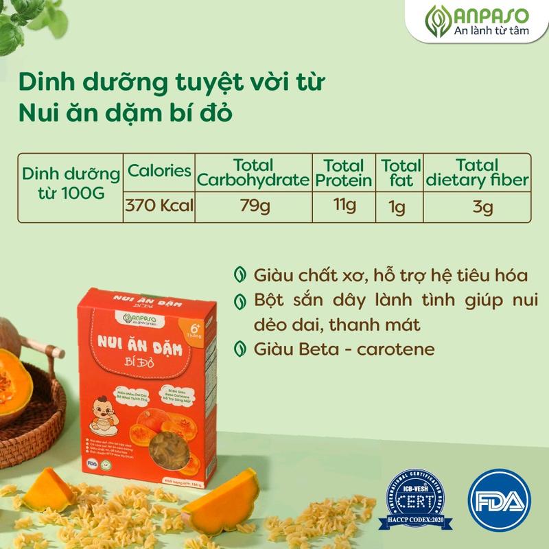 Nui Ăn Dặm Rau Củ ANPASO 150g 3