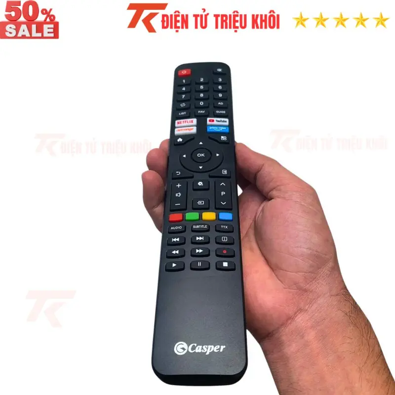 Remote điều khiển tivi Casper Mã 08, điều khiển TV Casper - Tặng kèm pin - Điện Tử Triệu Khôi 7