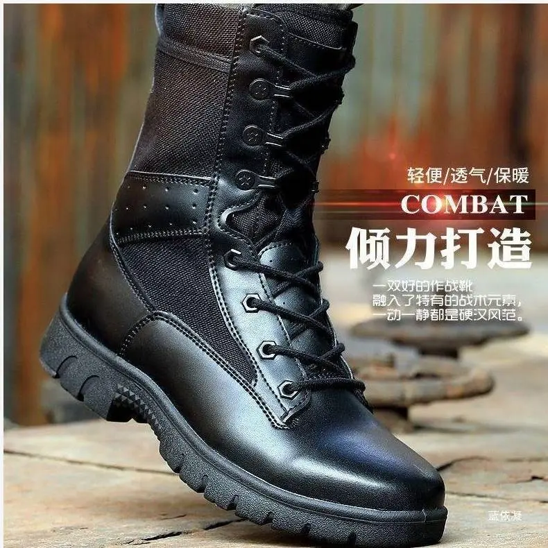 European and American Combat Boots Men's Breathable Combat Boots Security Shoes Outdoor Shoes Training Boots Men's Snow Boots