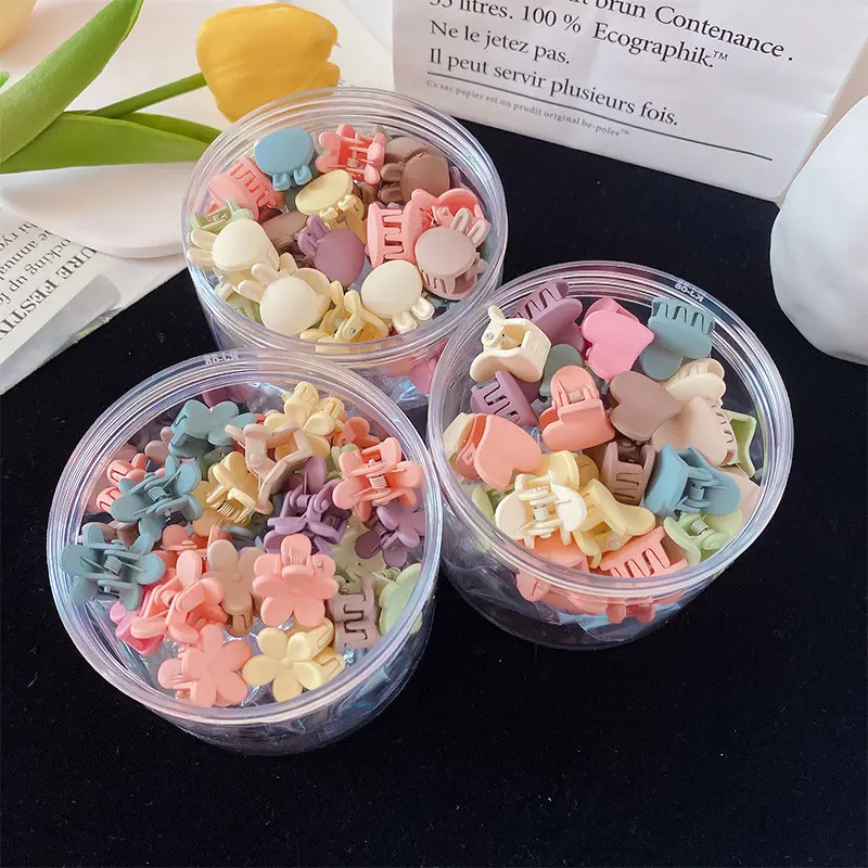 Mini Candy Color Small Clips for Women Cute Hiar Clip Hair Accessories
