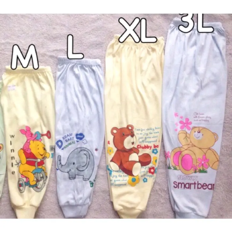 3 pcs Celana panjang kaos anak/ Celana panjang rumah/ celana tidur anak laki perempuan Motif