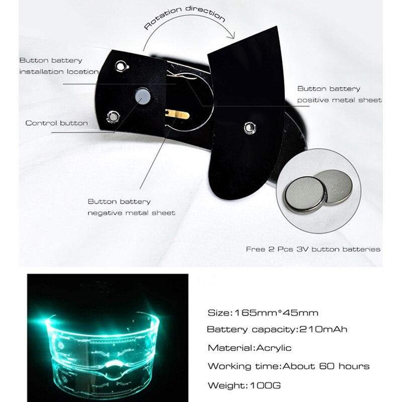 Kính Râm Phát Sáng LED Cho Nam Và Nữ, Kính Râm Punk Cổ Điển, Thời Trang, Tiệc Tùng, Giáng Sinh, Nhiều Màu Sắc, Ánh Sáng, Bóng UV400 4