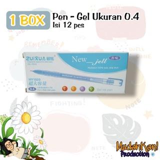 Pulpen Zuixua 0.4 mm Hitam { 1 Box isi 12 } { 1 Box isi 6 ] Pulpen Gel 3